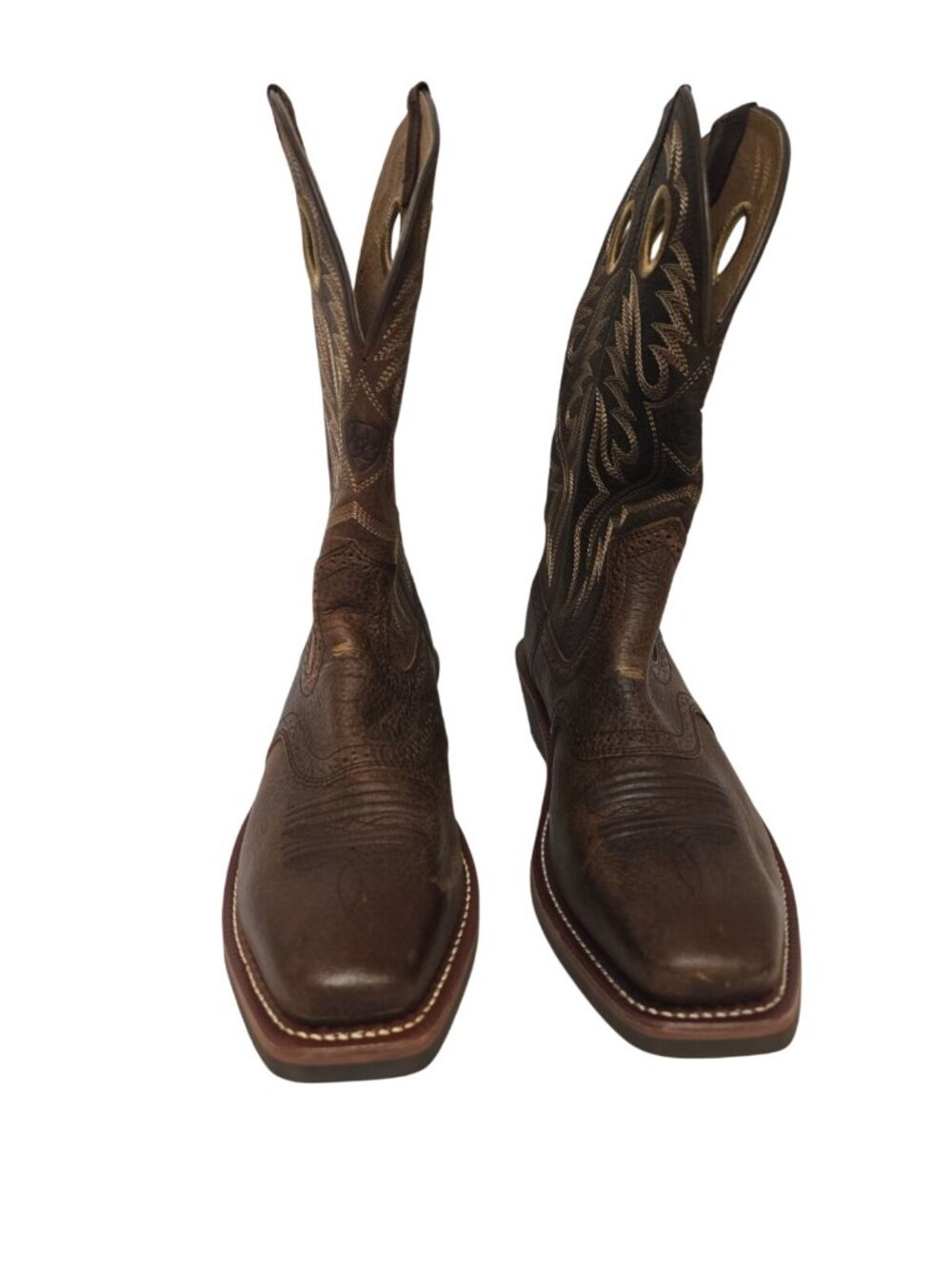 Ariat Men's 10002227 Heritage Roughstock Square Soft Toe Western Boot Brown 9.5D - Picture 5 of 7